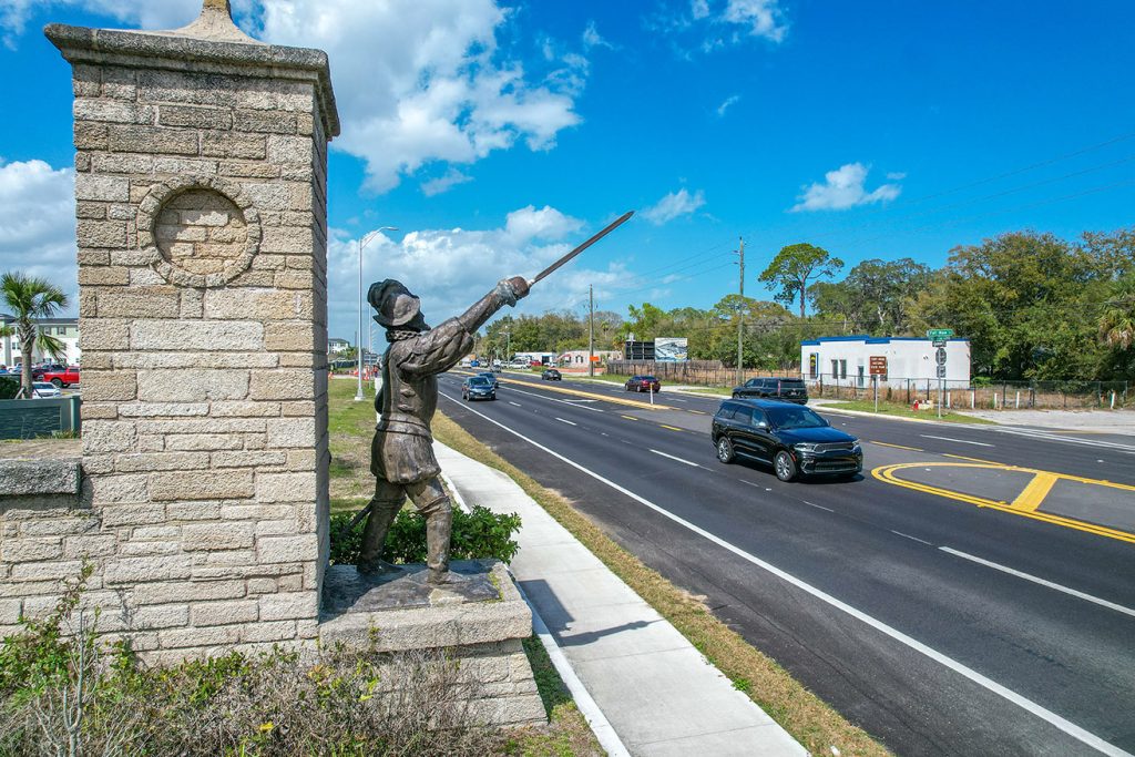 Pedro Menendez statue in St Augustine Florida